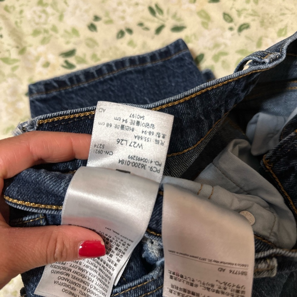 Dark denim Levi’s jeans